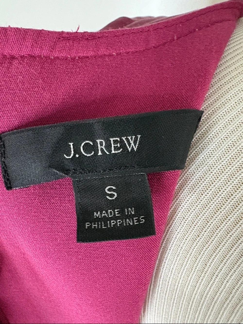 J. Crew Magenta Vegan Leather Shift Dress | S